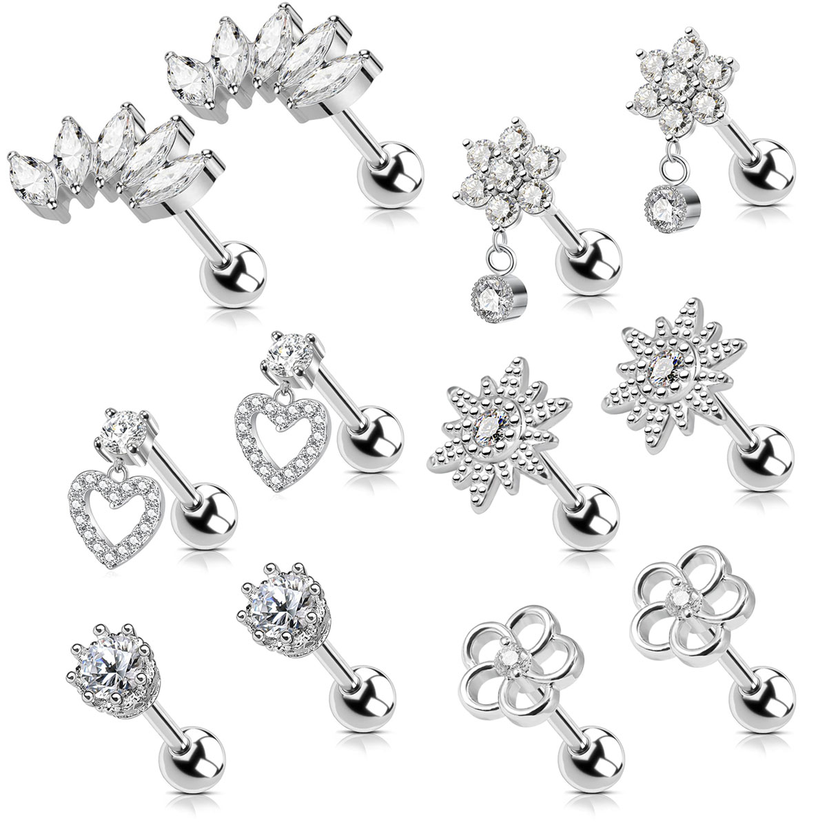 Body Jewelry Surgical Steel - 여성용 연골 귀걸이 스터드, 외과 스틸