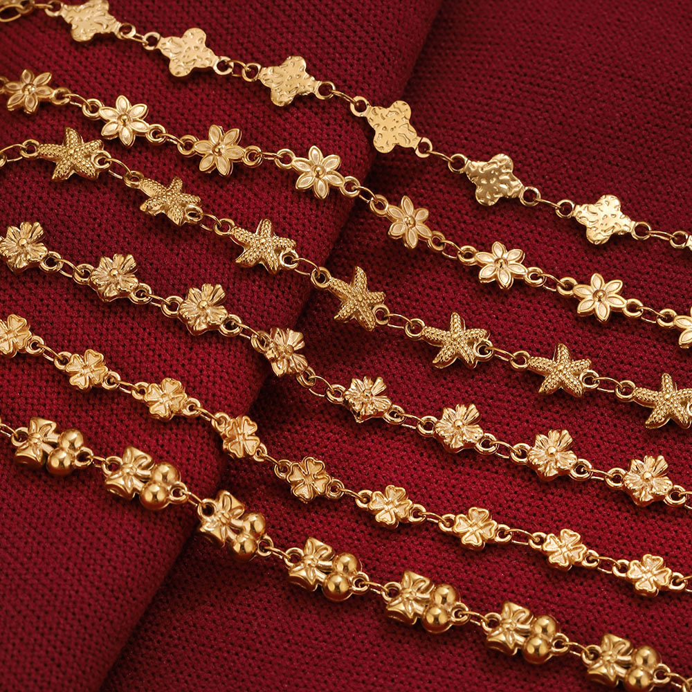 1미터 스테인리스 스틸 꽃별 모양 링크 케이블 체인 D - Body Jewelry Necklace 리뷰 및 가격