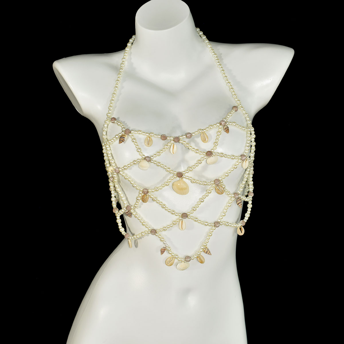 패션 모조 진주 브라 허리 스커트 수트 소라 불가사리  - Body Jewelry Retainers 리뷰 및 가격