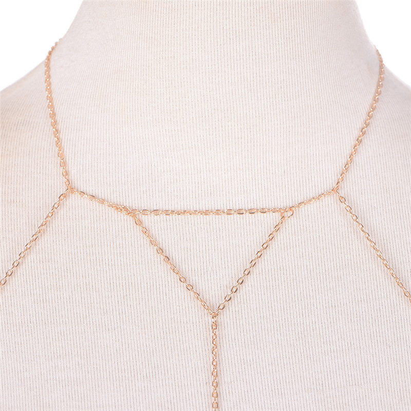 골드 실버 패션 링크 체인 브라, 다층 섹시 비치 비키 - Body Jewelry Necklace 리뷰 및 가격
