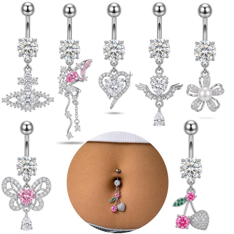 1개입 댕글 배꼽 링 수술용 스틸 곡선형 배꼽 바벨 링 - Body Jewelry Surgical Steel 리뷰 및 가격