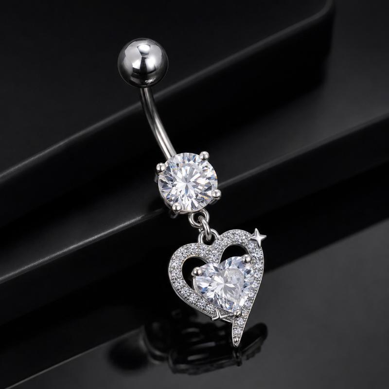 1개입 댕글 배꼽 링 수술용 스틸 곡선형 배꼽 바벨 링 - Body Jewelry Surgical Steel 리뷰 및 가격