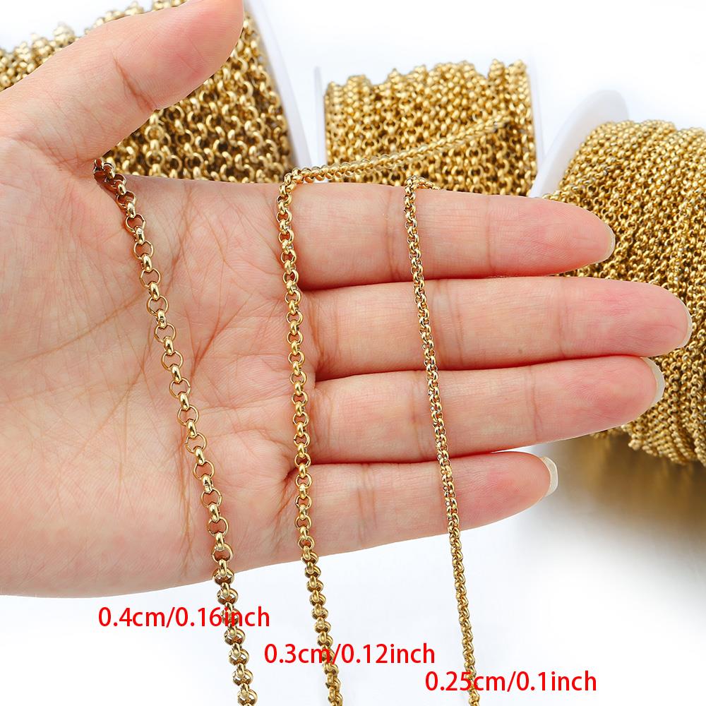 1미터 2-4mm 스테인리스 스틸 O형 소형 원형 체인 - Body Jewelry Necklace 리뷰 및 가격