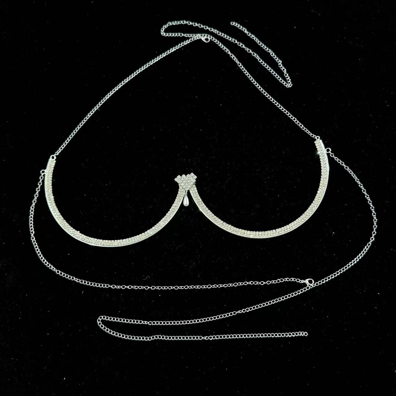 여성용 가슴 지지형 진주 펜던트, 하트 모양 브라 목걸 - Body Jewelry Necklace 리뷰 및 가격
