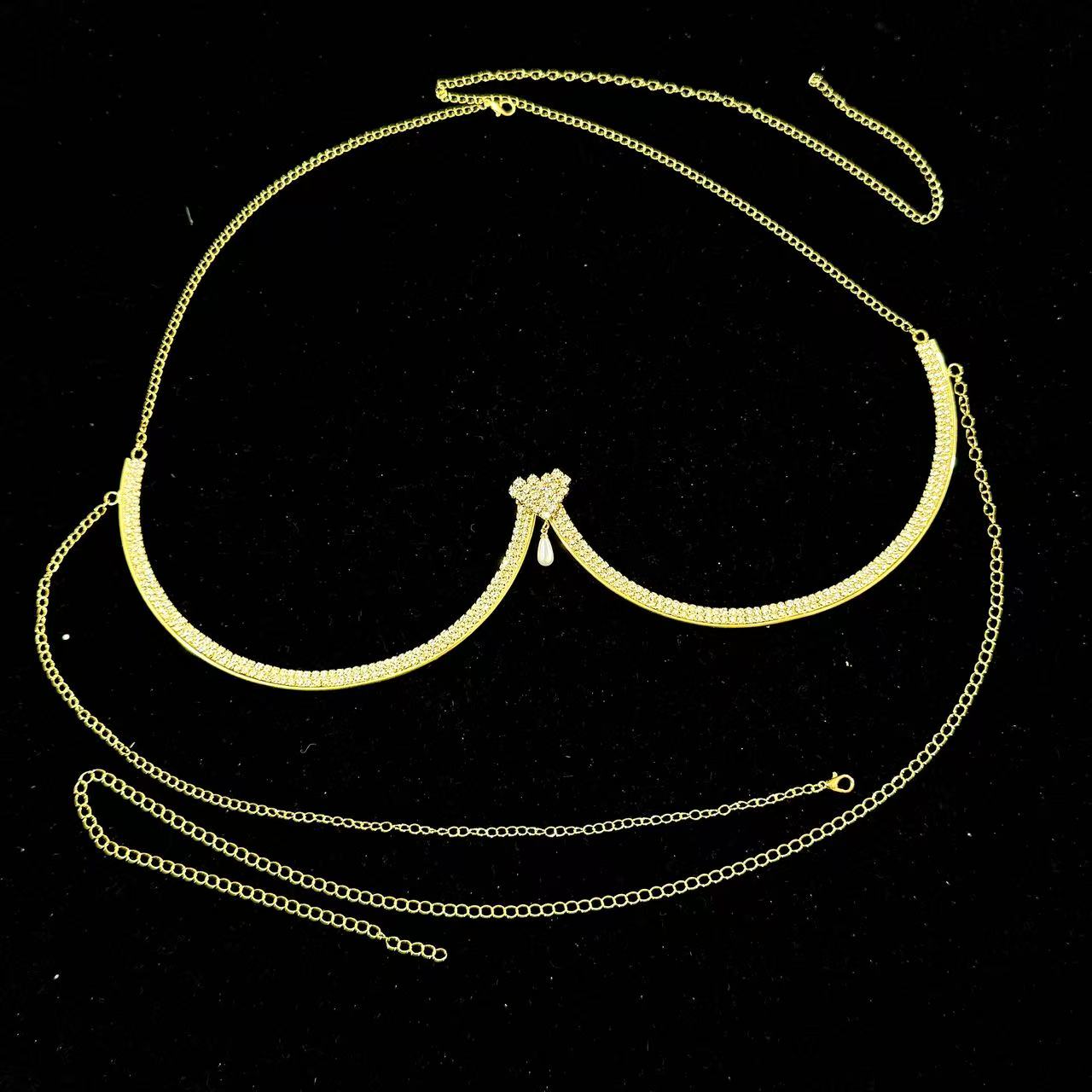여성용 가슴 지지형 진주 펜던트, 하트 모양 브라 목걸 - Body Jewelry Necklace 리뷰 및 가격