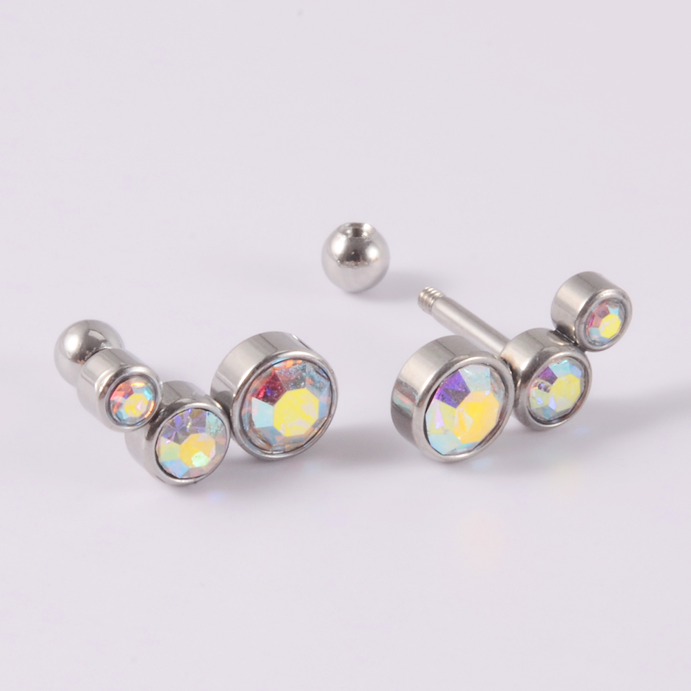 2PCS 361 외과 강철 크리스탈 귀 Tragus 연 - Body Jewelry Surgical Steel 리뷰 및 가격