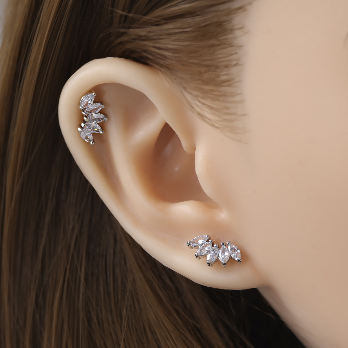 여성용 연골 귀걸이 스터드, 외과 스틸 귀걸이, 중공  - Body Jewelry Surgical Steel 리뷰 및 가격