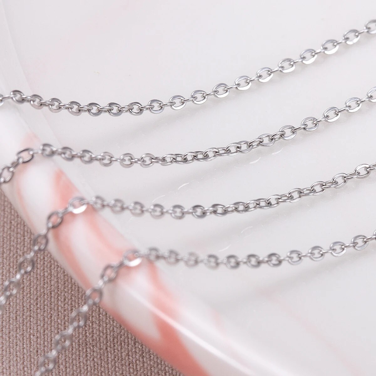 10 미터 스테인레스 스틸 O 모양 얇은 체인 DIY  - Body Jewelry Necklace 리뷰 및 가격