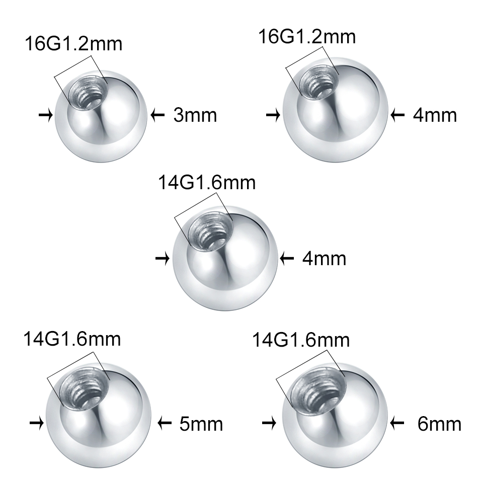 스틸 피어싱 볼 CZ Gem Labret 혀 귀 배꼽  - Body Jewelry Replacement Ball 리뷰 및 가격